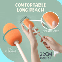 Long Handle Vertical Cleaning Sponge Brush