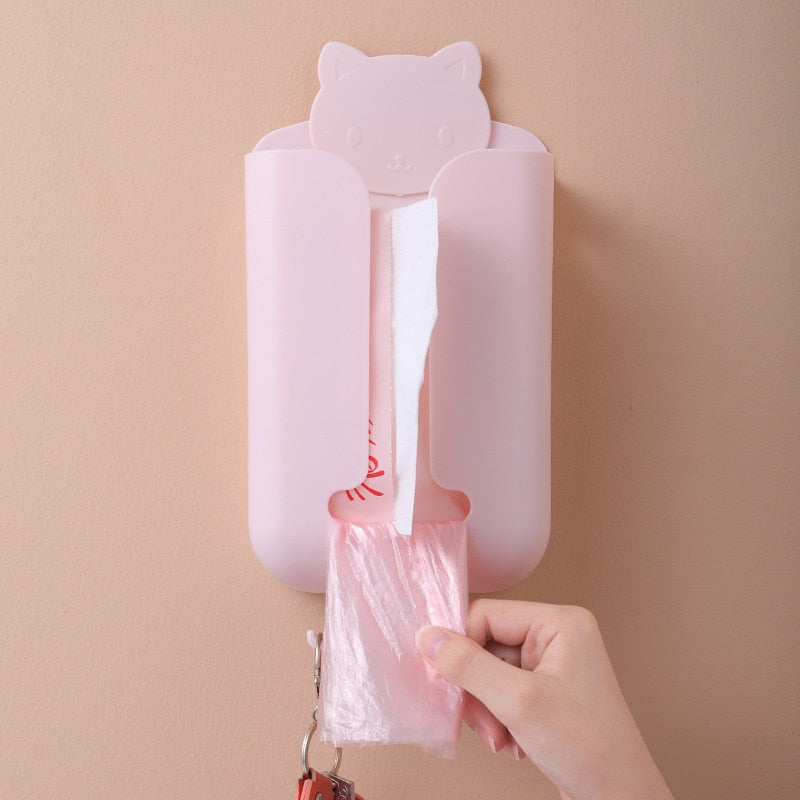 Wall-Mounted Rotating Hook Tissue Storage Dispenser