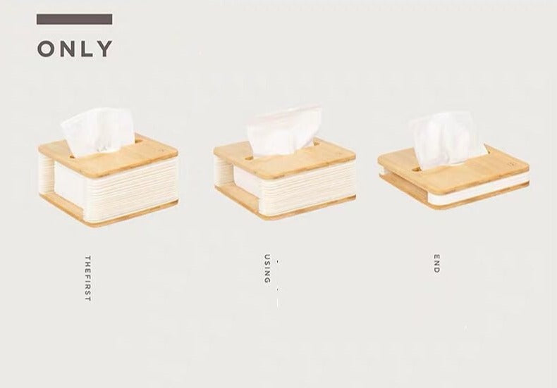 Nordic Bamboo Foldable Tissue Box - Image 3