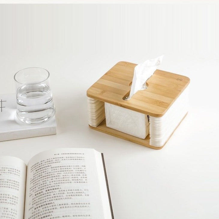 Nordic Bamboo Foldable Tissue Box