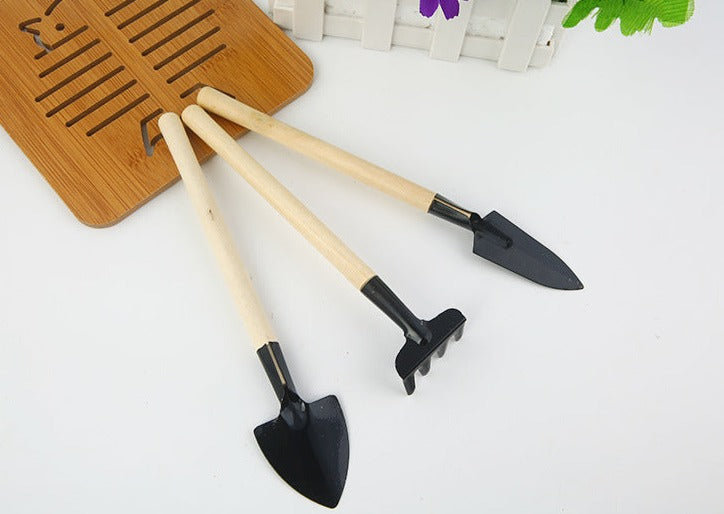 Wooden Mini Balcony Gardening Tool Set - Image 5
