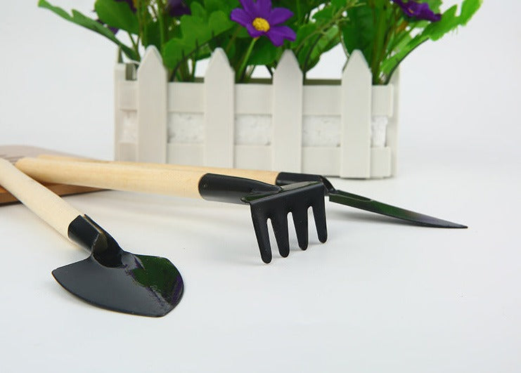 Wooden Mini Balcony Gardening Tool Set - Image 4