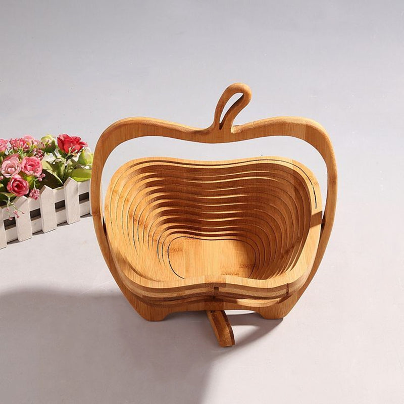 Foldable All-Natural Wooden Fruit Bowl - Image 4