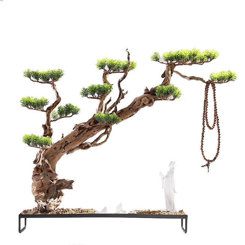 Chinese Zen Root Carving Landscape Home Decor - Image 1
