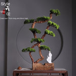 Chinese Zen Root Carving Landscape Home Decor