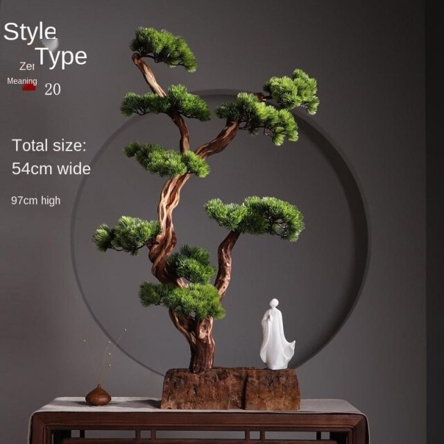 Chinese Zen Root Carving Landscape Home Decor