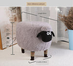 Fluffy Sheep Ottoman Organizer with Storage