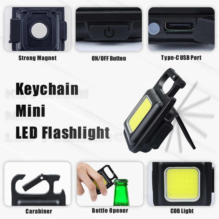 Mini Magnetic Pocket Keychain Flashlight - Image 3