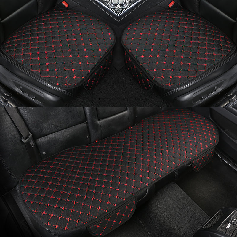 Linen Fabric Four Seasons Breathable Car Seat Cover - Image 16