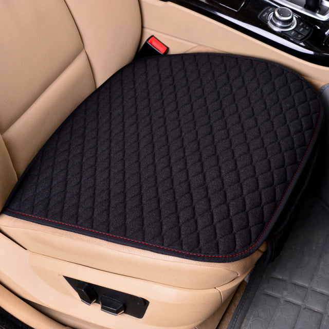 Linen Fabric Four Seasons Breathable Car Seat Cover - Image 5