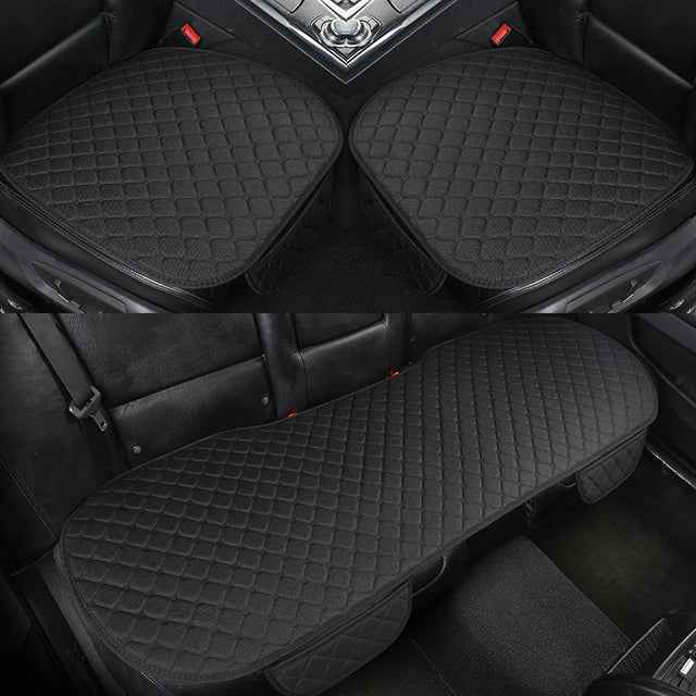 Linen Fabric Four Seasons Breathable Car Seat Cover - Image 26