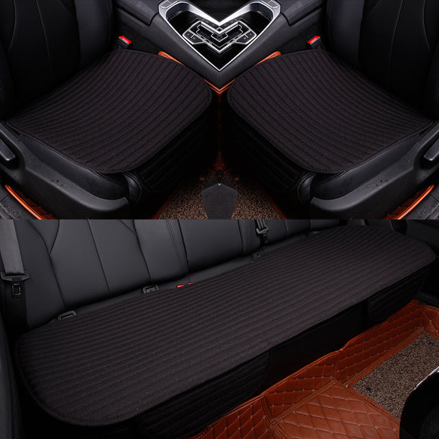 Linen Fabric Four Seasons Breathable Car Seat Cover - Image 4