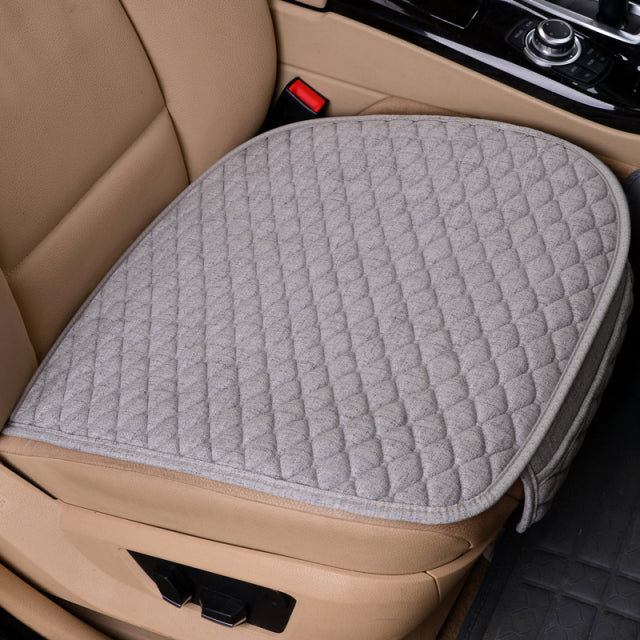Linen Fabric Four Seasons Breathable Car Seat Cover - Image 18