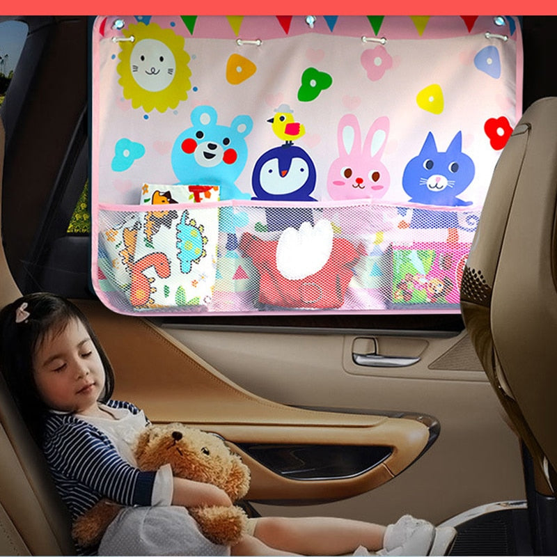 Universal Retractable Car Kids Sunshade Organizer - Image 0