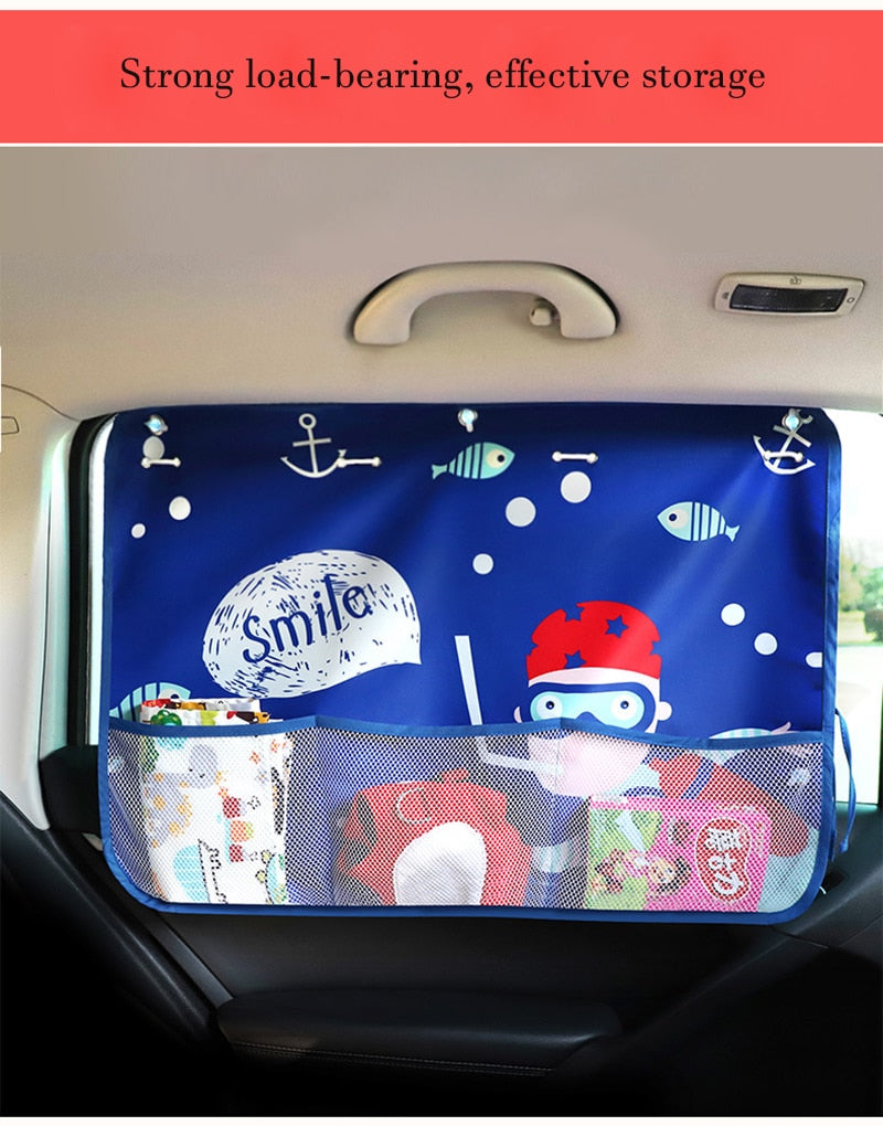 Universal Retractable Car Kids Sunshade Organizer - Image 6