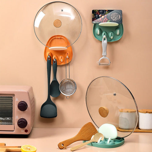 Cat Paw Wall-Mounted Pot Lid Holder Rack - Image 0