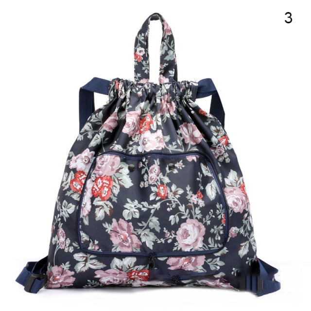 Foldable Large Capacity Flower Travel Backpack - Image 2