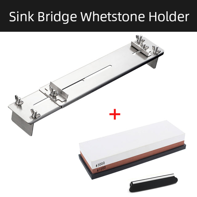 Adjustable Stone Base Sink Knife Sharpener Holder