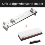 Adjustable Stone Base Sink Knife Sharpener Holder