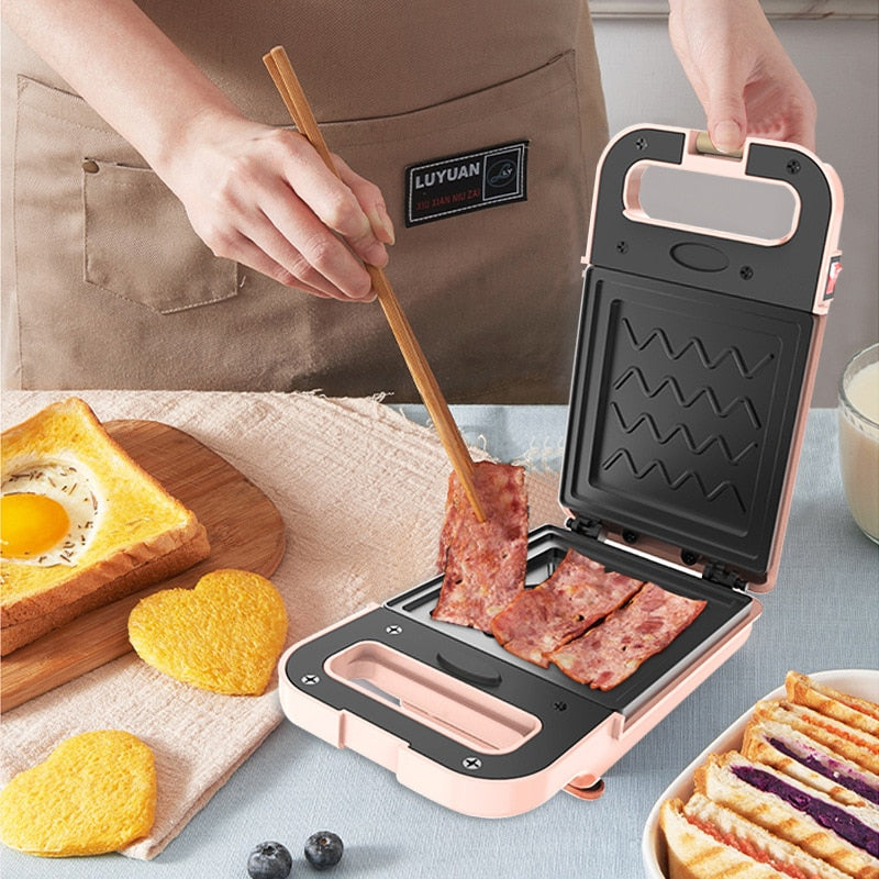 Electric Sandwich Toaster Waffle Maker