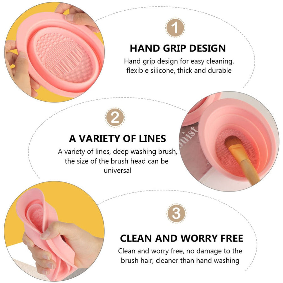 Foldable Makeup Brush Cleaning Bowl - Image 2