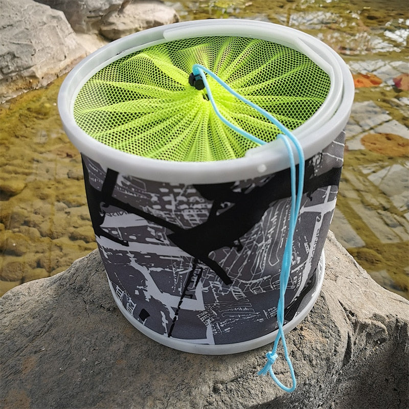 Foldable Canvas Camping Fishing Bucket - Image 2
