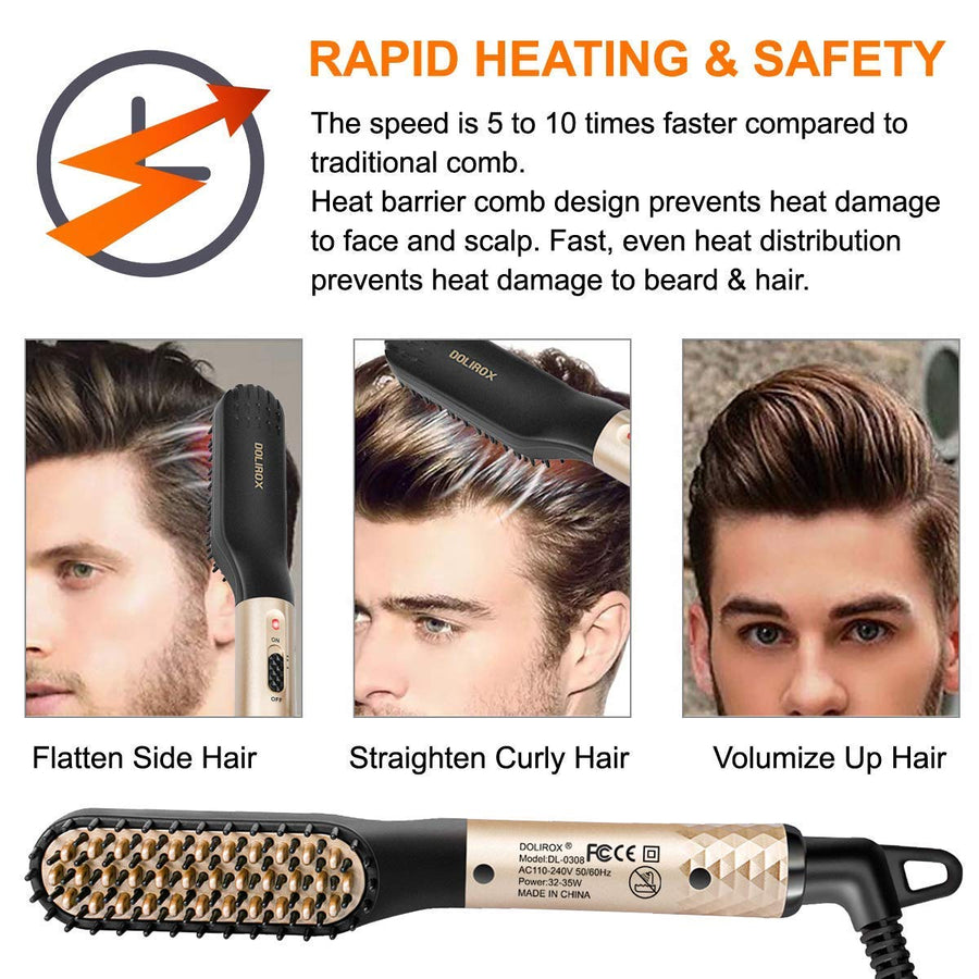 Multifunctional Electric Beard Straightener Brush - Image 2
