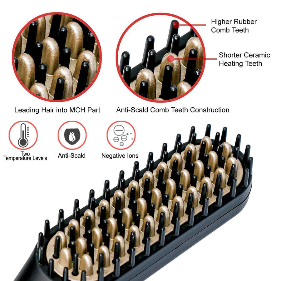 Multifunctional Electric Beard Straightener Brush - Image 6