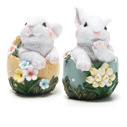 Resin Easter Bunny Eggs Decor - Image 0