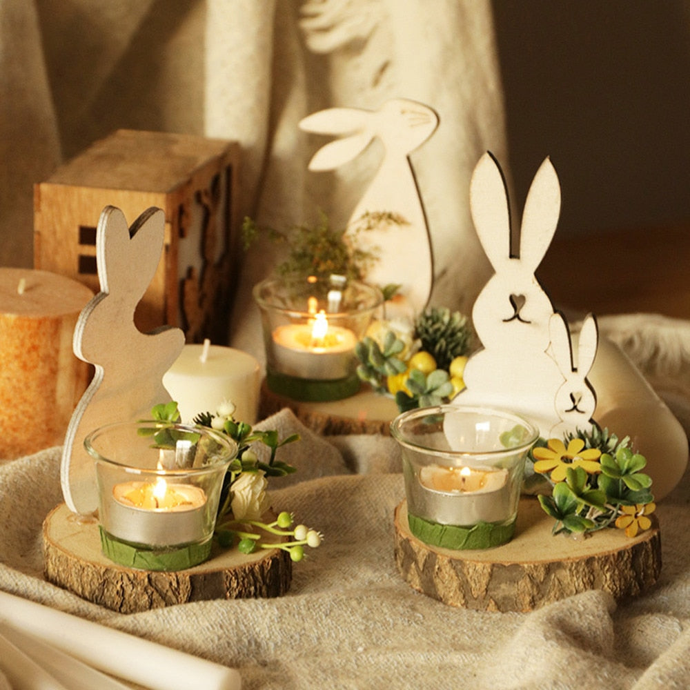 Easter Bunny Nordic Candle Holder Rabbit