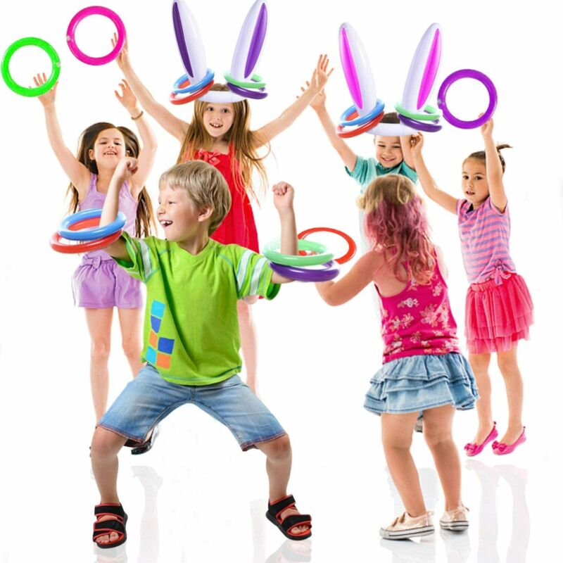Inflatable Easter Bunny Ears Ring Game Toy - Image 3