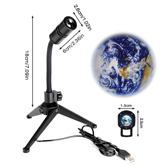 Rotatable Space Earth Mini Led Projector - Image 8
