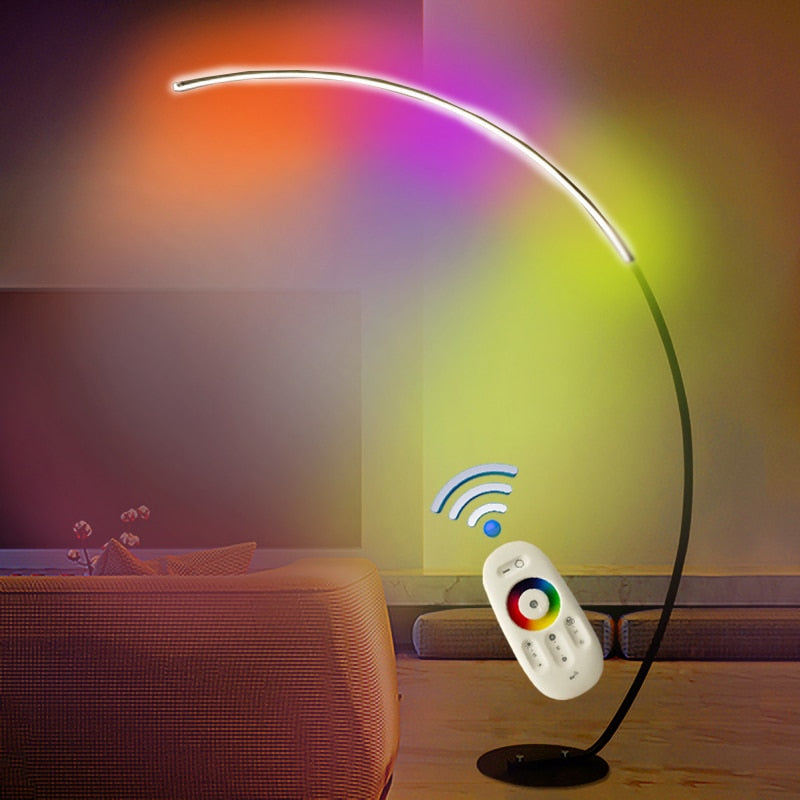 Elegant Curved LED Corner Floor Lamp - Image 6