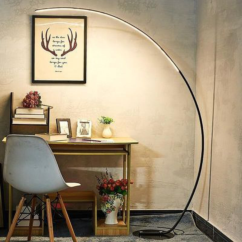 Elegant Curved LED Corner Floor Lamp - Image 3