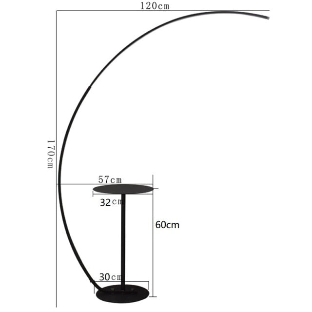 Elegant Curved LED Corner Floor Lamp - Image 10