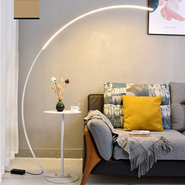 Elegant Curved LED Corner Floor Lamp - Image 5