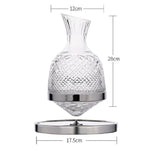 Elegant Crystal Spinning Glass Wine Decanter