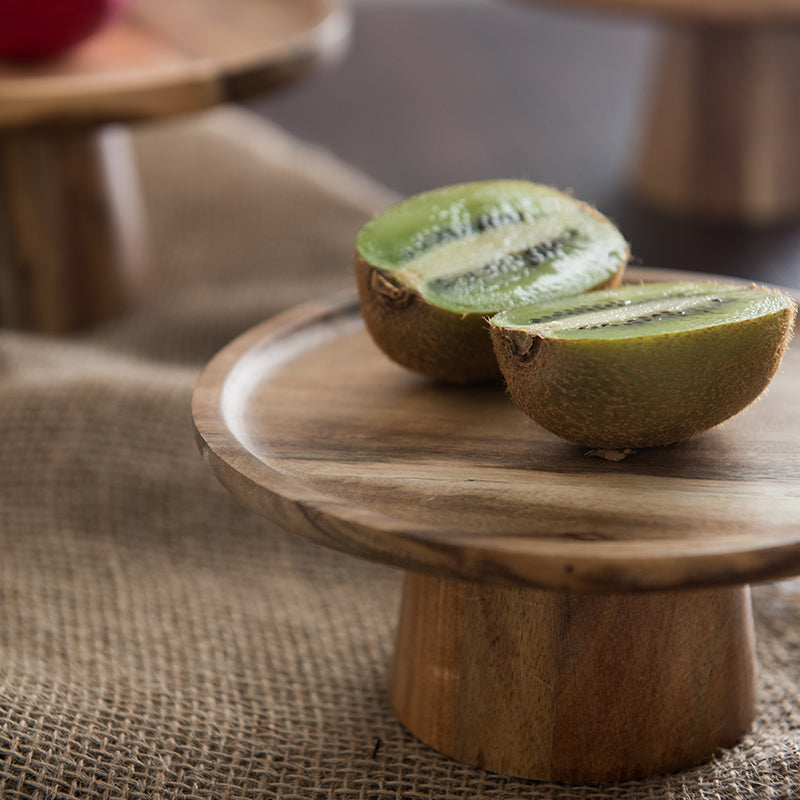 Japanese Style Wooden Snack Plate - Image 1