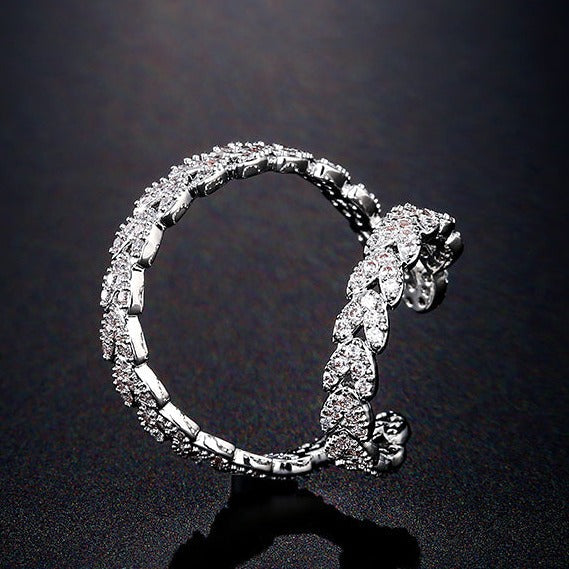 Elegant Zircon Crystal Clip-On Earrings - Image 6
