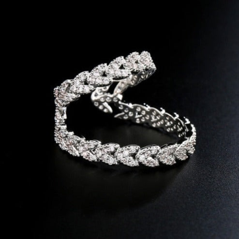 Elegant Zircon Crystal Clip-On Earrings