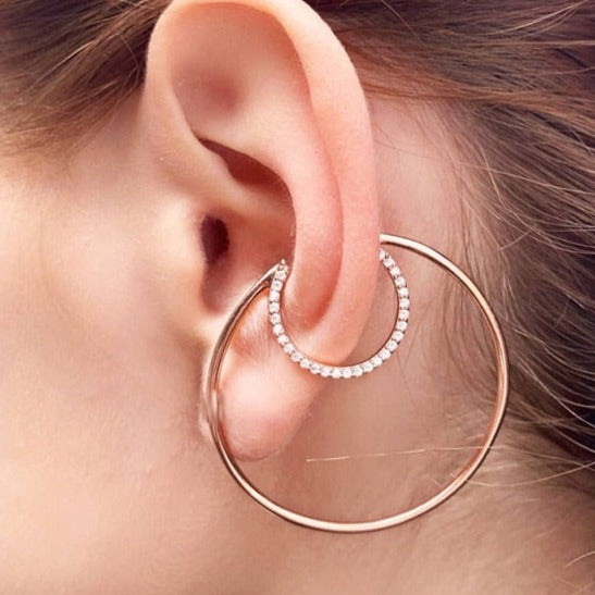 Elegant Zircon Crystal Clip-On Earrings - Image 2