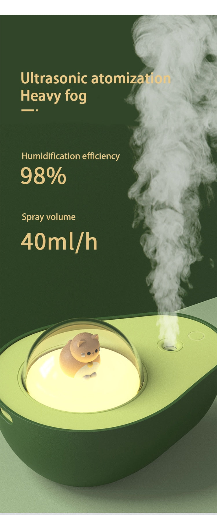 Cute Avocado Humidifier Night Lamp - Image 9
