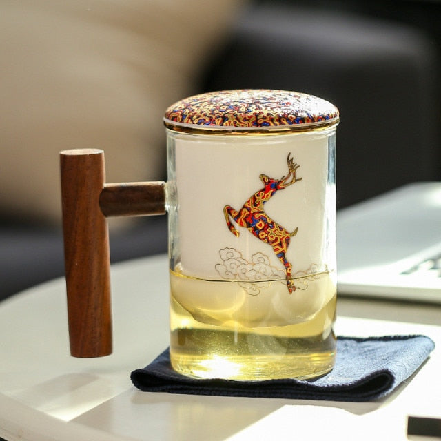 Creative Separated Tea Filter Ceramic Cup Set - Image 4