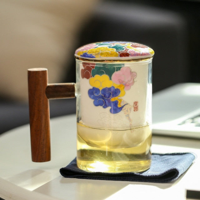 Creative Separated Tea Filter Ceramic Cup Set - Image 2