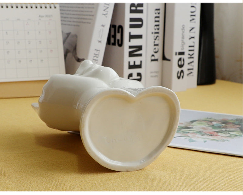 Ceramic Abstract  Human Face Flower Vase - Image 7