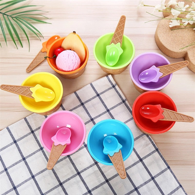 Candy Melting Ice Cream Bowl Set