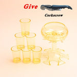 Elegant Glass Party Drink Dispenser Game Set