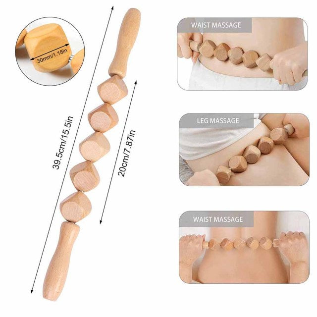 Wooden Gua Sha Neck Shoulder Back Massager