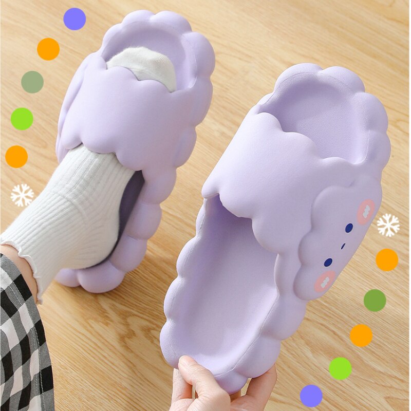 Cute Thick Foam Cloud Slippers - Image 2