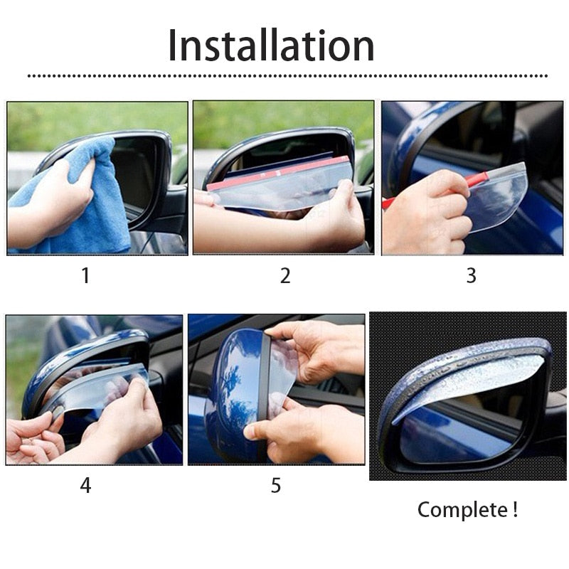 2pcs Car Rear View Mirror Rain Protector - Image 5